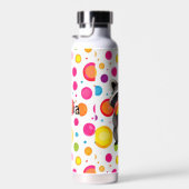 スウィートパーソナライズされたラクーンとレインボーハート ウォーターボトル (右面)