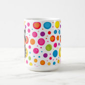 スウィートパーソナライズされたラクーンとレインボーハート コーヒーマグカップ (中央)