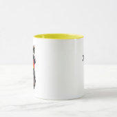 スウィートパーソナライズされたラクーンとレインボーハート マグカップ (中央)