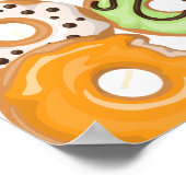 スウィートパーソナライズされたワン初誕生日ウェルカムサイン ポスター (角)