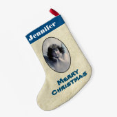 スウィートパーソナライズされたヴィンテージエンジェルクリスマス スモールクリスマスストッキング (裏面 (吊り時))