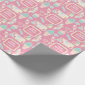 スウィートパーソナライズされた誕生日 ラッピングペーパー (角)