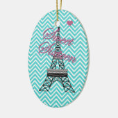 スウィートパーソナライズされた16パリエッフェルタワーオーナメント セラミックオーナメント (左)