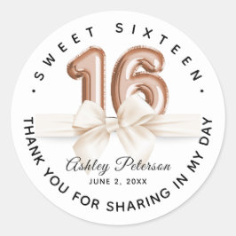 スウィートパーソナライズされた16ラグジュアリーバルーン ラウンドシール