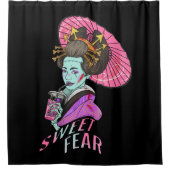 スウィートビアーゲイシャガールゾンビ シャワーカーテン (正面)