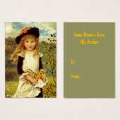 スウィートビクトリアンスタイルギフトラベルザダフォディルガール (正面&裏面)