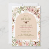 スウィートビートリワイルドフラワー第3誕生日 招待状 (正面)