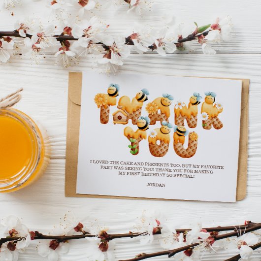 スウィートビー誕生日 サンキューカード