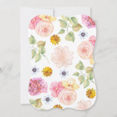 スウィートビー1st誕生日フローラパステル招待状 招待状 (裏面)