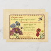 スウィートビー ブライダルシャワー 招待状 (正面/裏面)