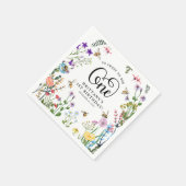 「スウィートビー」ワイルドフラワー&(昆虫)マルハナバチ1歳 スタンダードカクテルナプキン (角)