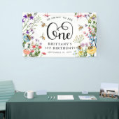 「スウィートビー」ワイルドフラワー&(昆虫)マルハナバチ1歳 横断幕 (トレードショー)