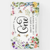 「スウィートビー」ワイルドフラワー&(昆虫)マルハナバチ1歳 横断幕 (縦)