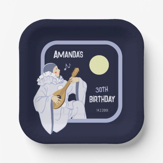 スウィートピエロ遊ピエロのルテCC1271誕生日 ペーパープレート (正面)