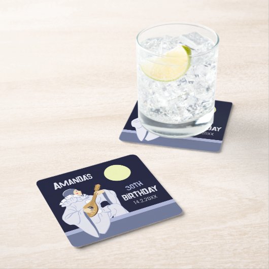 スウィートピエロ(遊ピエロ)のルテCC1270誕生日 スクエアペーパーコースター (インサイチュ)