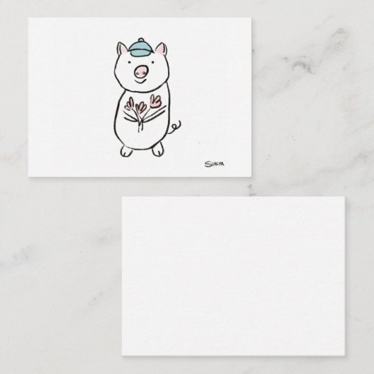 スウィートピグノートカード ノートカード (正面/裏面)