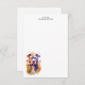 スウィートピットブルドッグカスタマイズありがとう ノートカード (正面/裏面)