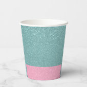 スウィートピンクとブルーのユニコーン誕生日パーティー 紙コップ (裏面)