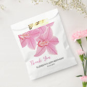 スウィートピンクオーキッドフローラ誕生日サンキュー フェイバーバッグ (封をした状態)