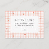 スウィートピンクジンガムおむつラッフルチケット エンクロージャーカード (正面)