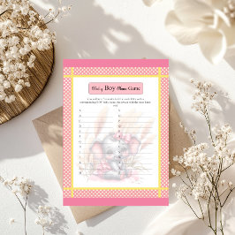 スウィートピンクゾウ男の赤ちゃんネームゲーム