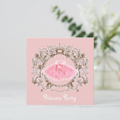 スウィートピンクツツプリンセス誕生日パーティーの招待 招待状 (スタンド正面)