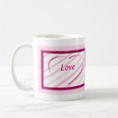 スウィートピンクハートコーヒーマグ コーヒーマグカップ (左)