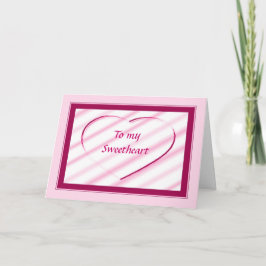 スウィートピンクハートデザインバレンタイン シーズンカード