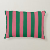 スウィートピンクピックルグリーンストライプ アクセントクッション (裏面)