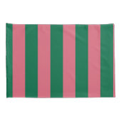 スウィートピンクピックルグリーンストライプ 枕カバー (裏面-右)