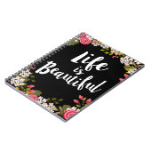 スウィートピンクフローラライフは美しいジャーナル ノートブック (左側)