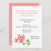 スウィートピンクフールズベビーシャワー招待状 招待状 (正面/裏面)