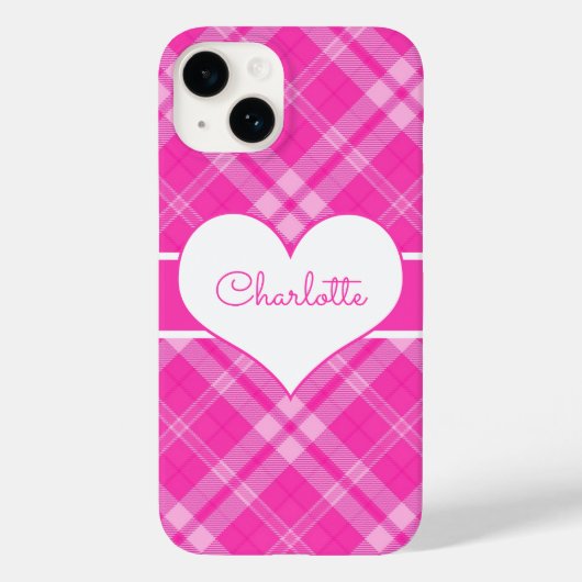 スウィートピンクプライドnハートモノグラム Case-Mate iPhoneケース (裏面)