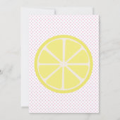 スウィートピンクレモネードスタンド女の子のための誕生日パーティー 招待状 (裏面)