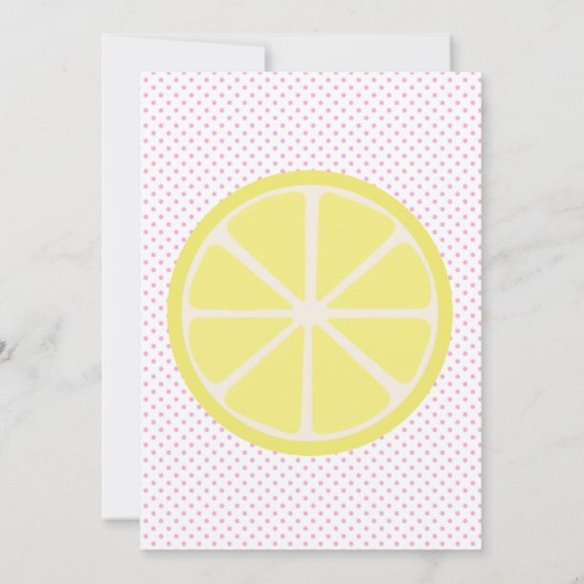 スウィートピンクレモネードスタンド女の子のための誕生日パーティー 招待状 (裏面)