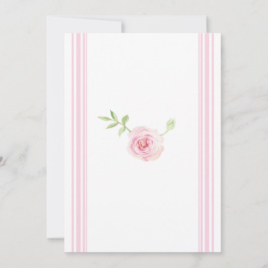 スウィートピンクローズフローラガールズファースト1歳 招待状 (裏面)