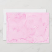 スウィートピンク金ゴールドハートファースト誕生日 招待状 (裏面)