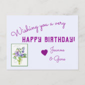 スウィートピーズタイムカード ポストカード (裏面)