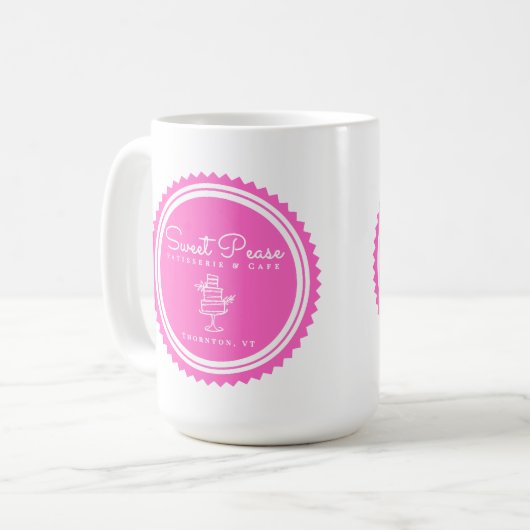 スウィートピーズパティスリー&カフェマグ コーヒーマグカップ (正面左)