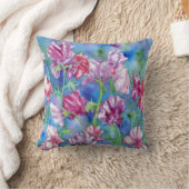 「スウィートピーズ」装飾用クッション クッション (ブランケット)