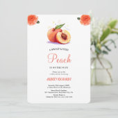 スウィートピーチのベビーシャワー招待状 招待状 (スタンド正面)