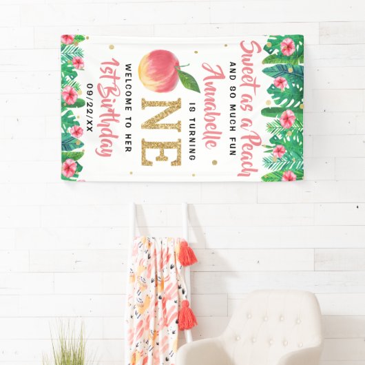 スウィートピーチガールズ1stバースデーウェルカム 横断幕 (インサイチュ)