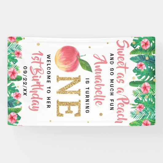 スウィートピーチガールズ1stバースデーウェルカム 横断幕 (横)