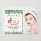 スウィートピーチガールズ1stバースデーフォト 招待状 (正面)