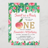 スウィートピーチガールズ1st誕生日 招待状 (正面/裏面)