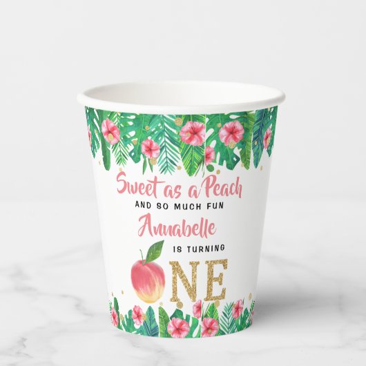スウィートピーチガールズ1st誕生日 紙コップ (正面)