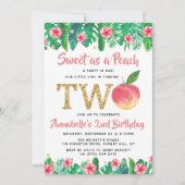 スウィートピーチガールズ2nd誕生日 招待状 (正面)