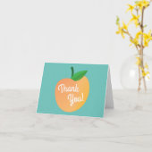 スウィートピーチキュートフルーツ1st誕生日パーティーテーマ カード (黄色い花)