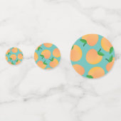 スウィートピーチキュートフルーツ1st誕生日パーティーテーマ コンフェッティ (裏面)