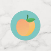 スウィートピーチキュートフルーツ1st誕生日パーティーテーマ コンフェッティ (スモール正面)